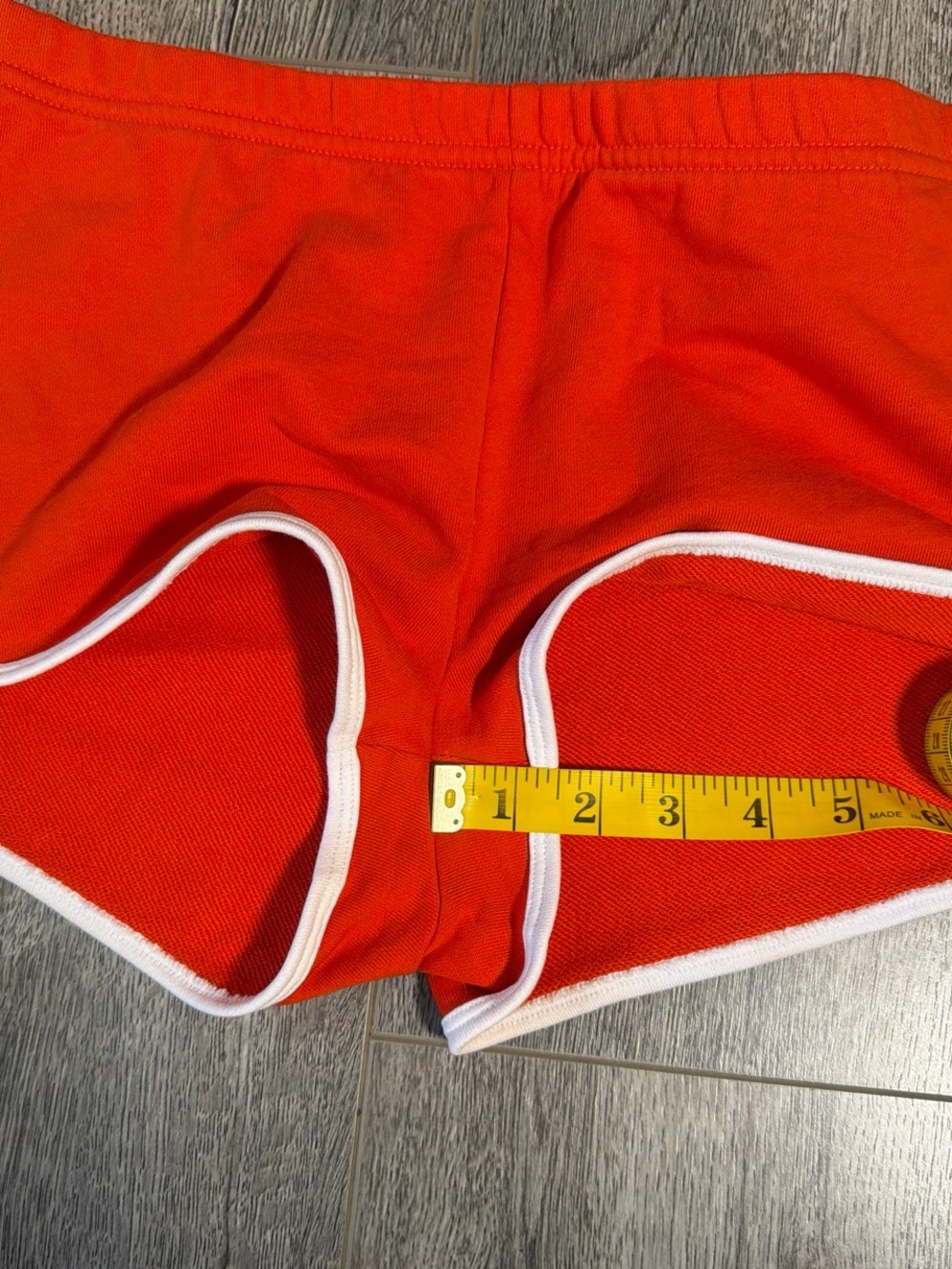 Aritzia Orange Athletic Shorts with White Trim - Picture 5 of 8